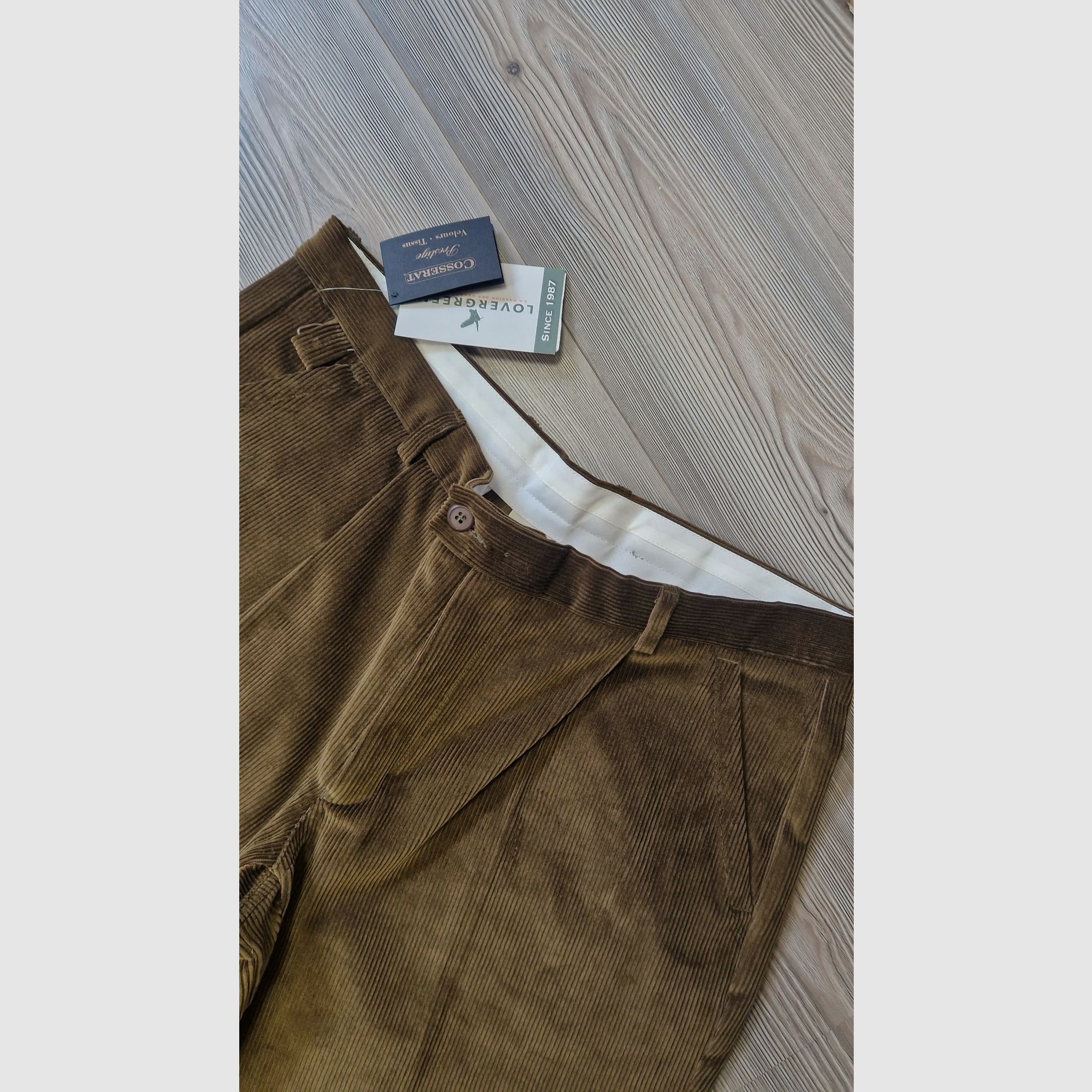 LOVERGREEN Broek – Khaki – Model ISARD – Atelier COSSERAT – Maat 52, afbeelding 2 van 4