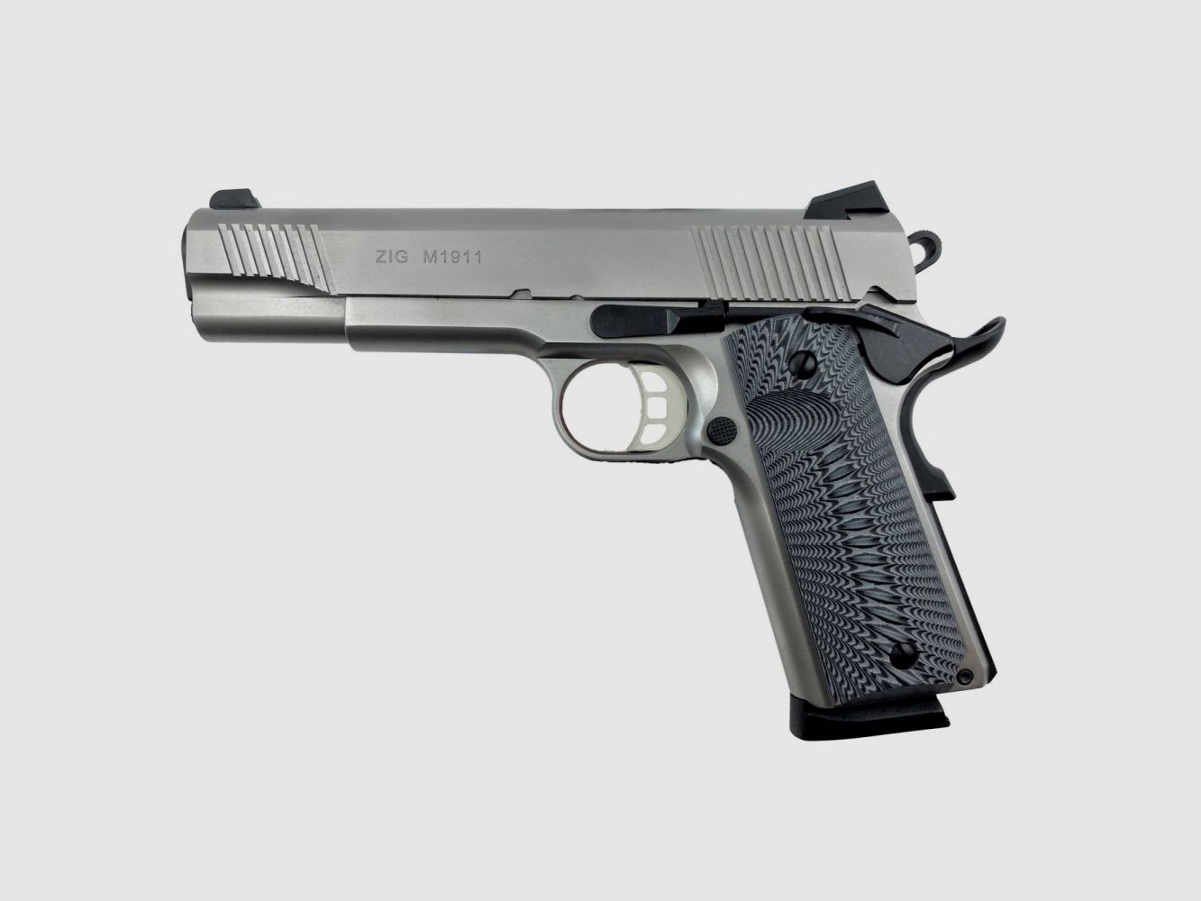 Pistola Tisas ZIG M 1911 cal. .45ACP, acciaio inossidabile, 8 colpi, canna da 5" senza rail