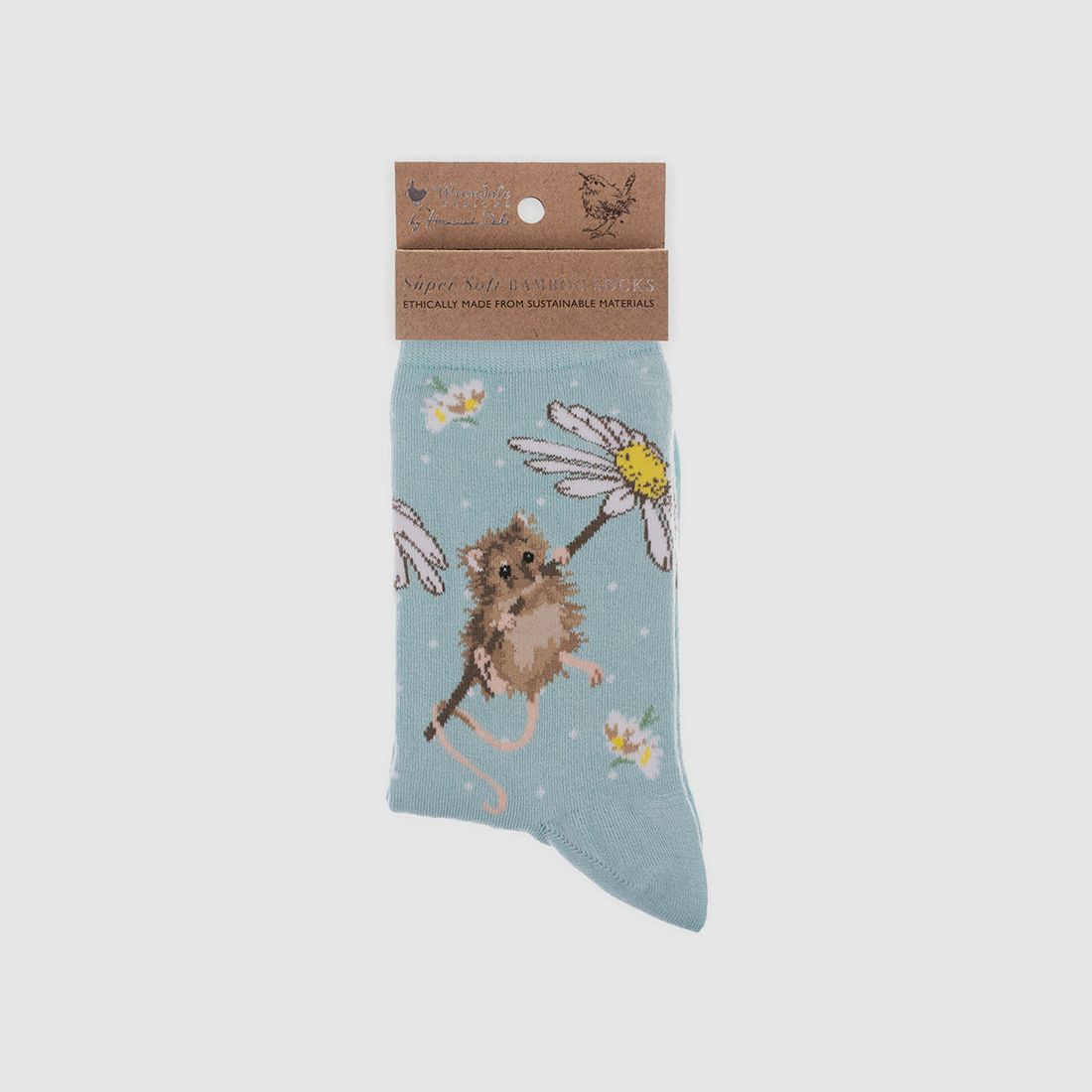 Wrendale Socken "Oops a Daisy" mit Maus