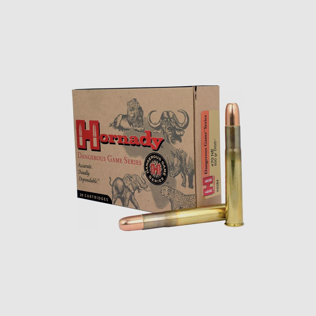 Hornady Dangerous Game .470 Nitro Express3 1/4" DGS 500 grs Büchsenpatronen