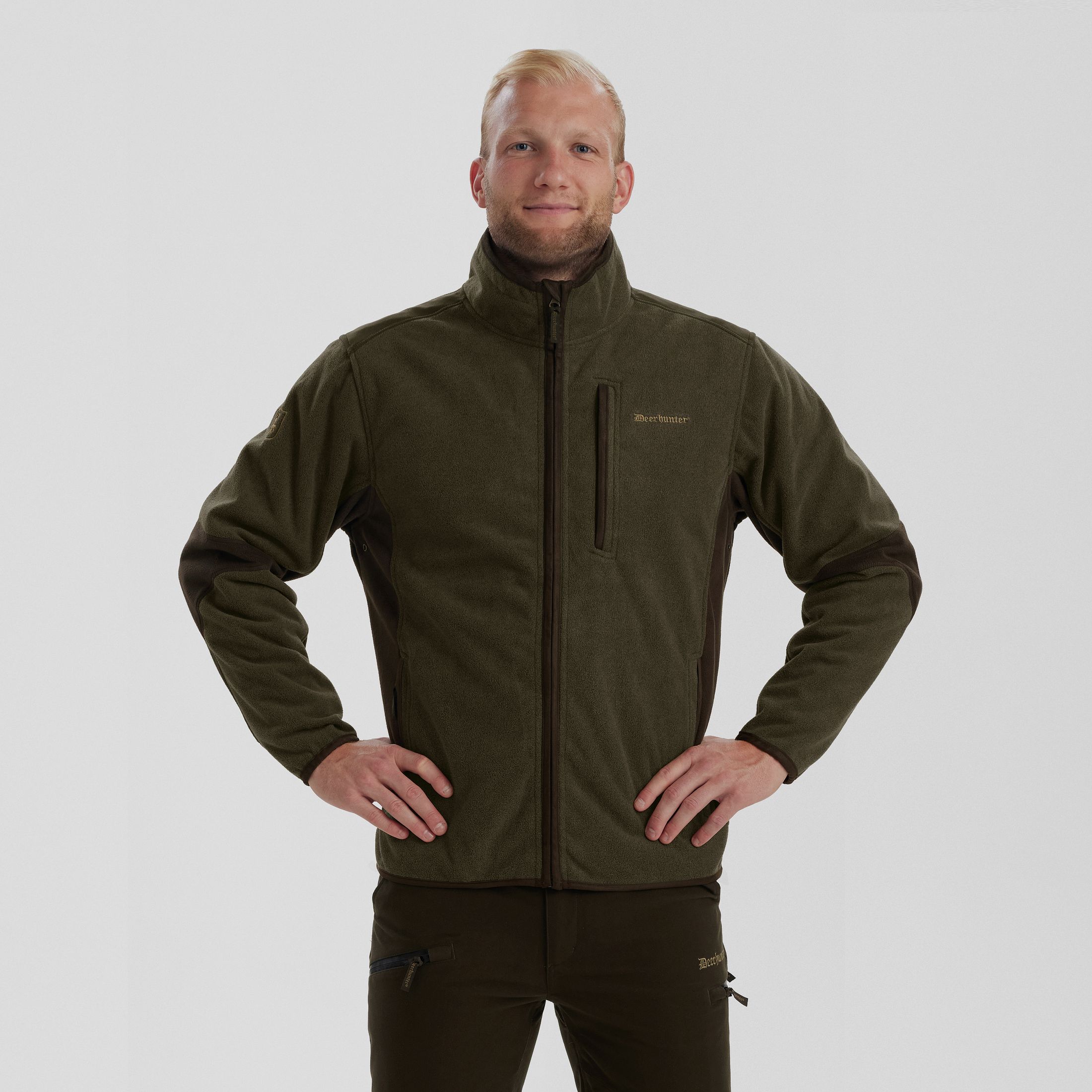 Gamekeeper Bonded Fleece Jacket - Graphite Green Melange - Size: S
