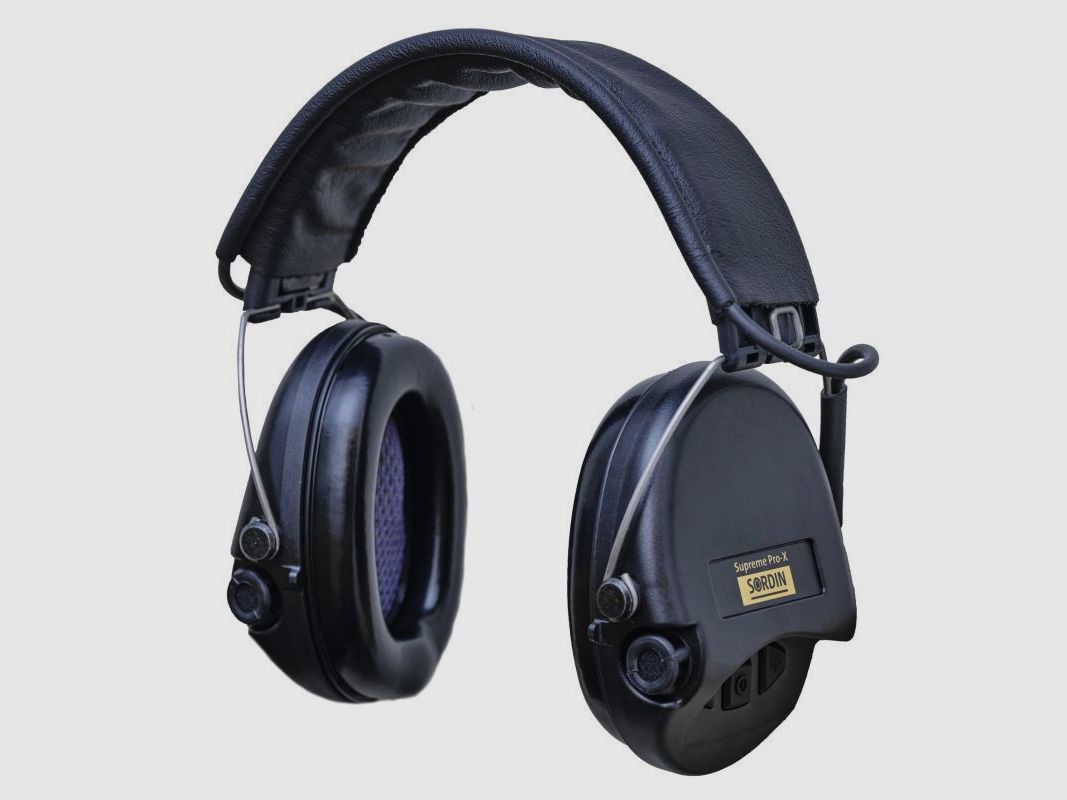 Sordin Gehörschützer Supreme Pro X V23 mit Lederbügel, Schwarz