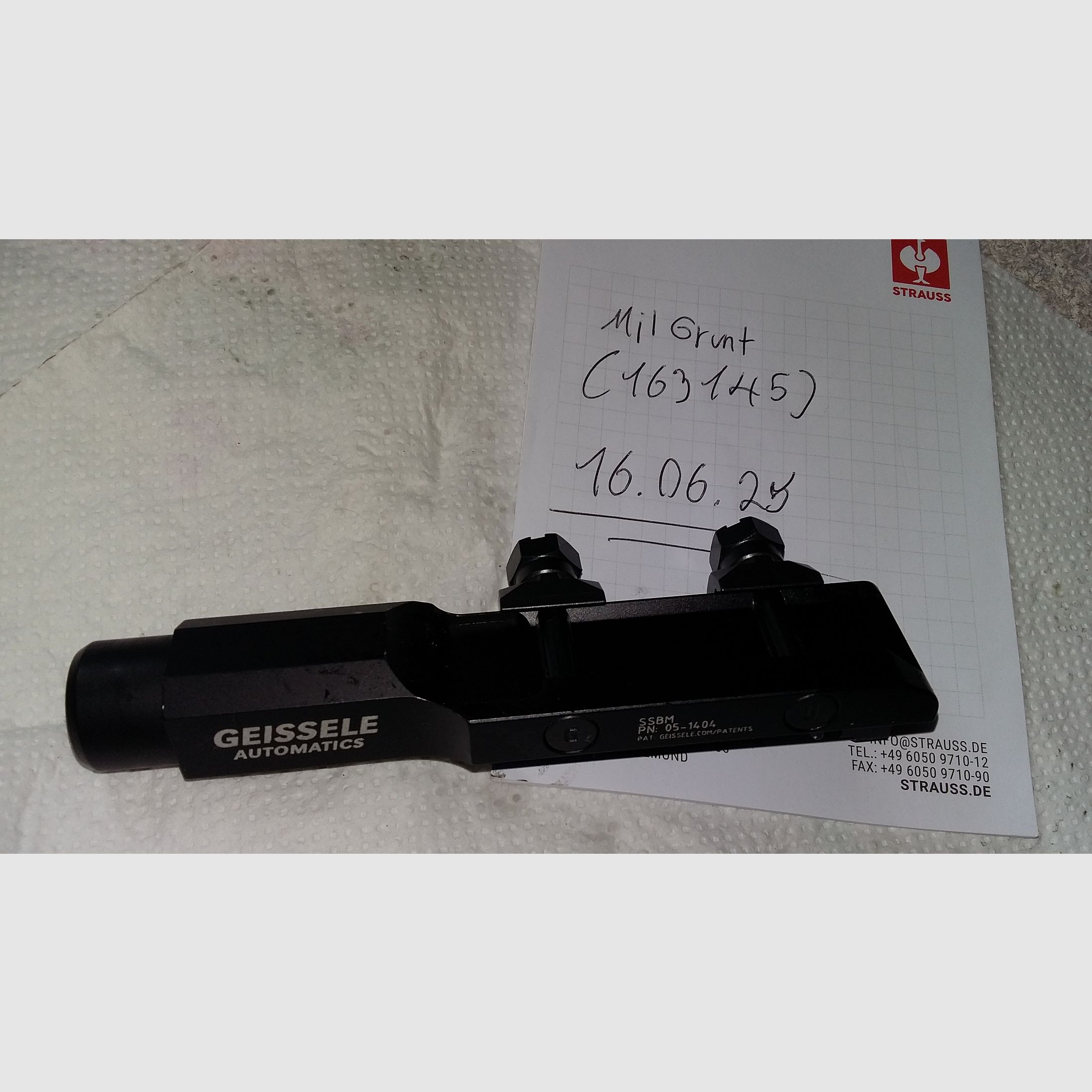 Geissele SSBM Super stabby bayonet mount schwarz aus 7075 T6 Aluminium 