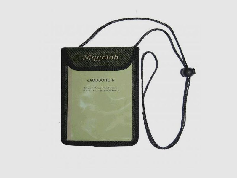 Niggeloh Jagdscheintasche grün, klarsicht