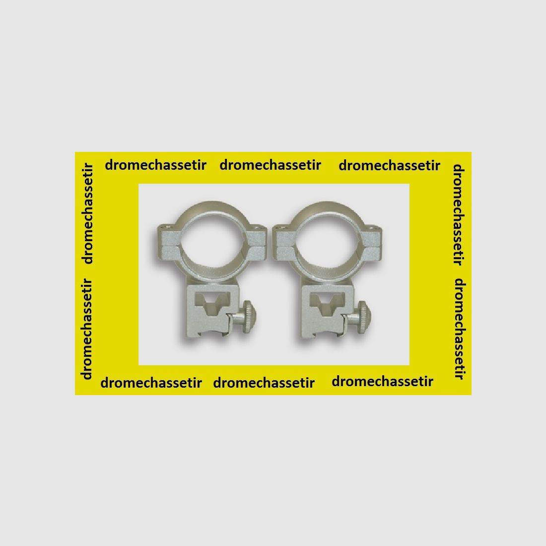 Anneaux haut, diametre 25,4mm, pour rail de 11mm, couleur silver