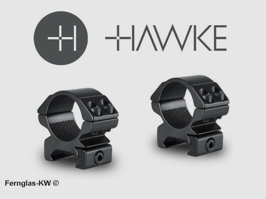 HAWKE 22112 25,4mm Ringmontage Niedrig für Weaver Schiene Zielfernrohr Halterung