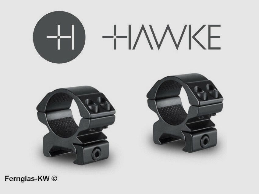 HAWKE 22112 Montaje de anillo bajo de 25,4 mm para riel Weaver soporte de mira telescópica