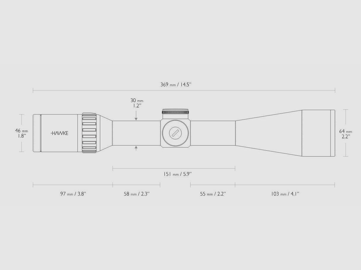 HAWKE 16351 Zielfernrohr ENDURANCE 30 WA SF 4-16x50 223/308