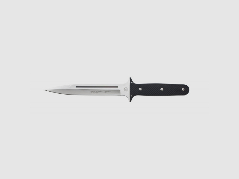 PUMA XP coltello per cinghiali 13, coltello da cattura, pakkawood nero con pelle di pesce, kydex ...