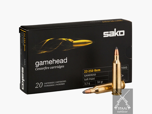 SAKO 22-250 REM Gamehead 50 gr SP