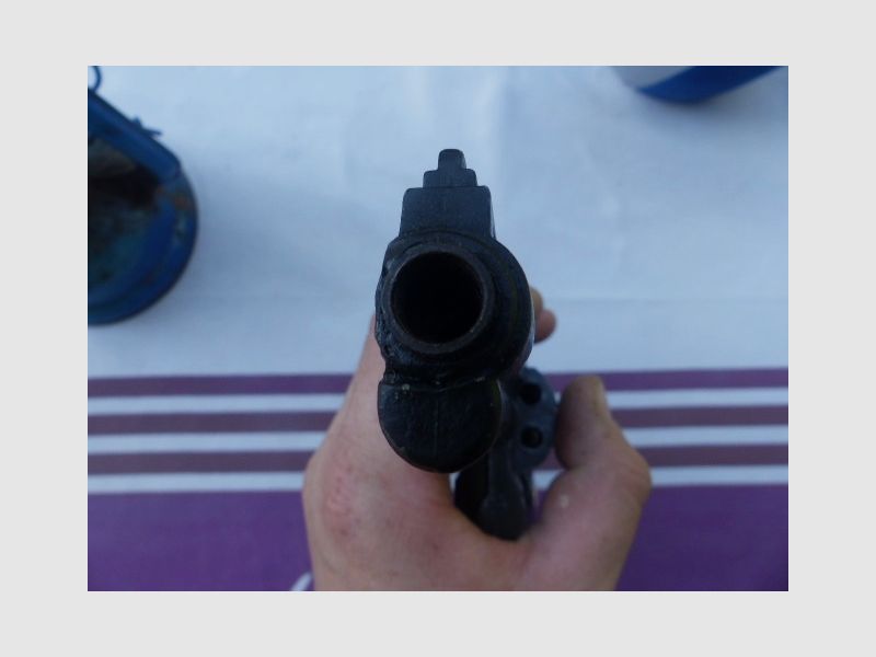 Schwerer Revolver Python Cal. .380k (9mm R) brüniert 6-Schuss Trommel