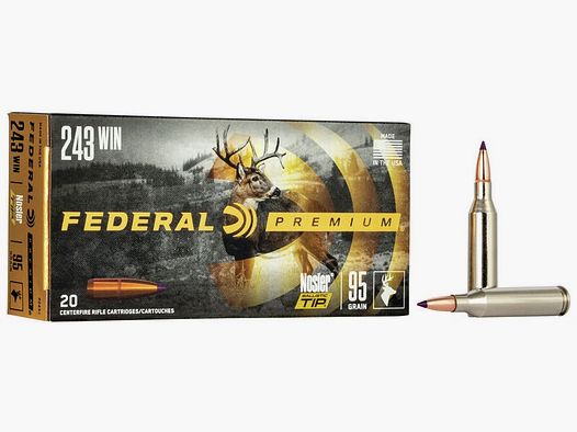 FED P243J .243WIN 95GR NOSLER BALLISTIC TIP VITAL-SHOK 20/20