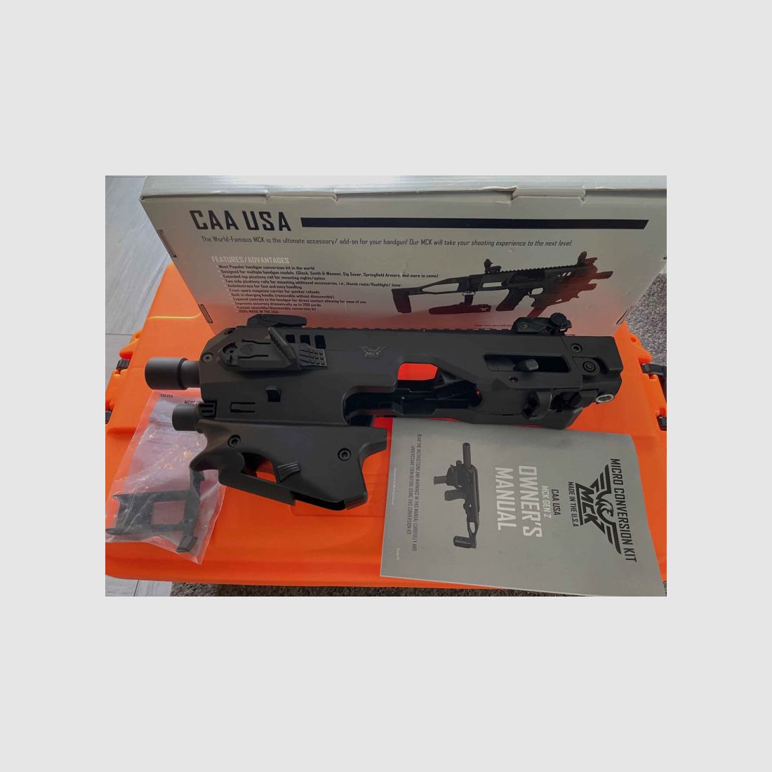 Original MCK Micro Conversion Kit CAA Roni Alu Glock 17/19 Gen5 mit Zubehör wie NEU