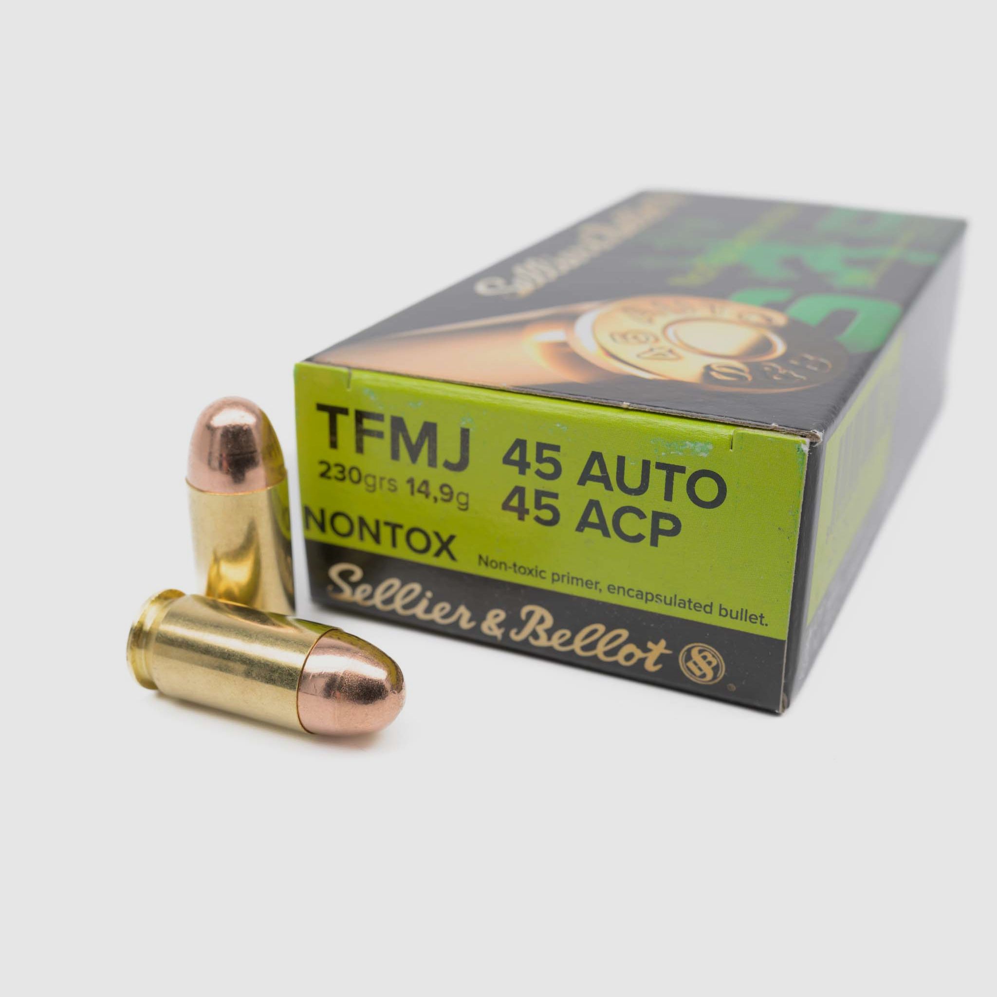 Sellier & Bellot .45 ACP TFMJ NonTox 14,9g/230grs.