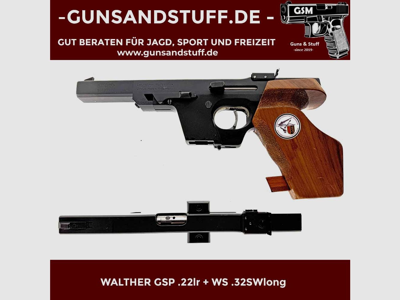 Walther GSP .22lr + système interchangeable .32SWlong, image 1 sur 4