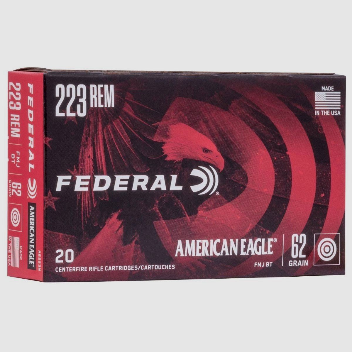 .223 Rem Federal FMJBT American Eagle 62gr (AE223N), image 1 sur 3