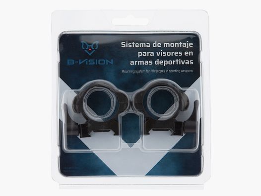 Abnehmbare Montageringe aus Stahl 4 Schrauben 30mm Weaver und Picatinny B-Vision MEDIAS H:7