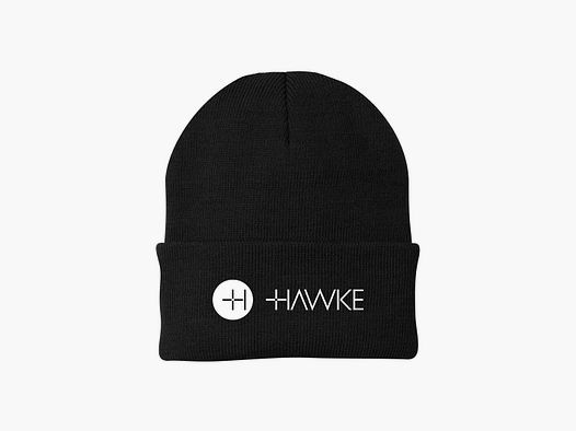 Hawke knitted hat black with embroidered logo