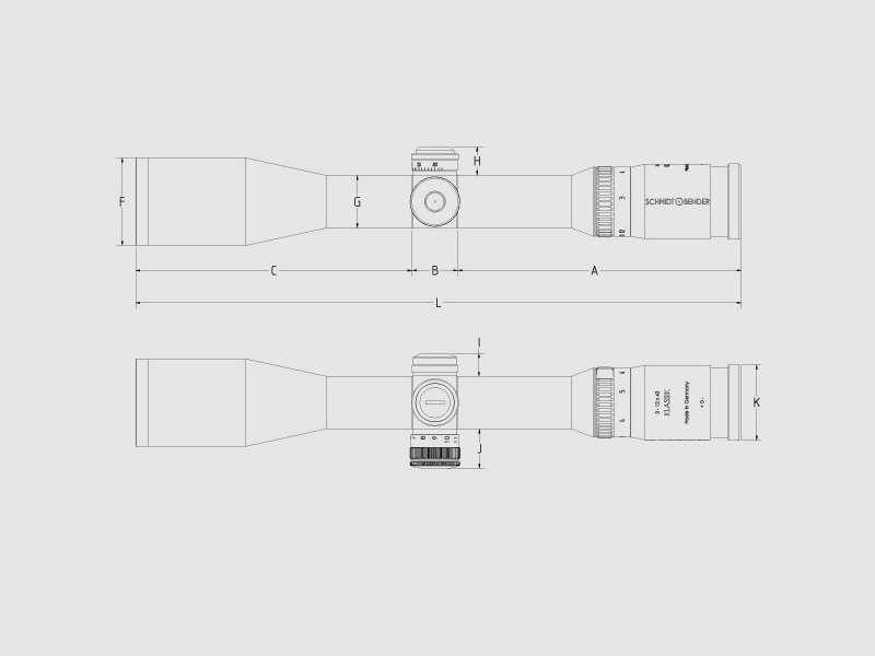 Schmidt and Bender riflescope 3-12x42 Classic LM L3 reticle