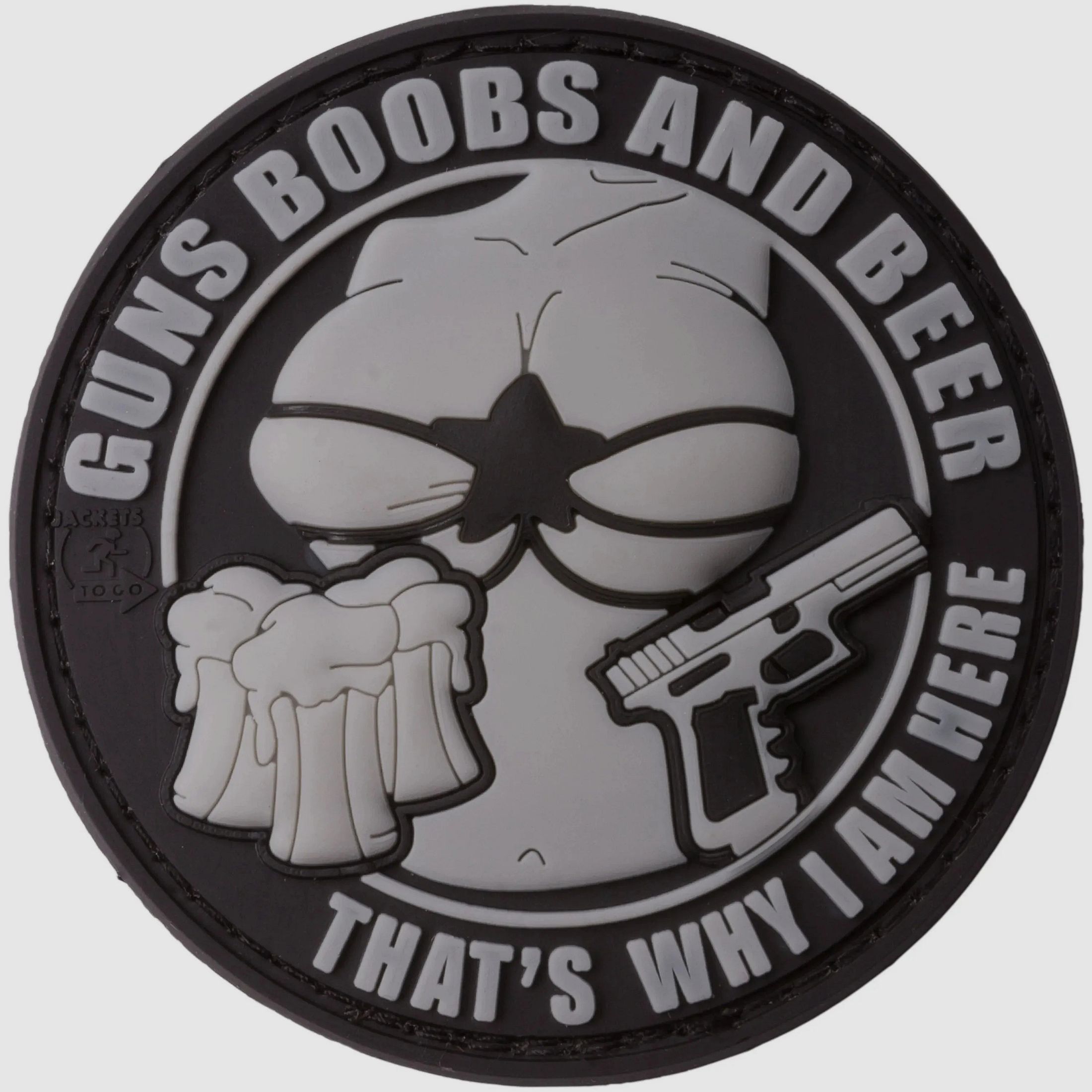 Jackets To Go JTG 3D Patch Guns Boobs and Beer