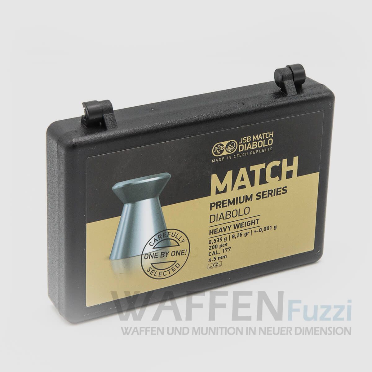 JSB Premium Match Diabolo calibre 4,5 mm tête plate 0,535 g 200 pièces
