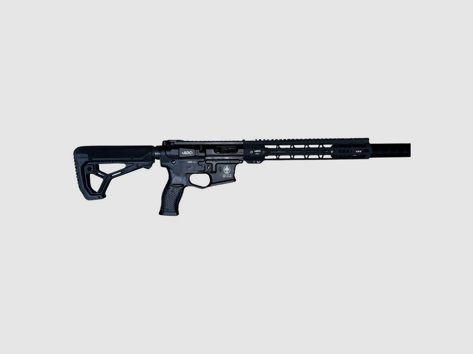 Geweer ADC AR9 Silence CAL9X19 Zwart 95 Handguard 125 met a TEC PMM6 1 2X28