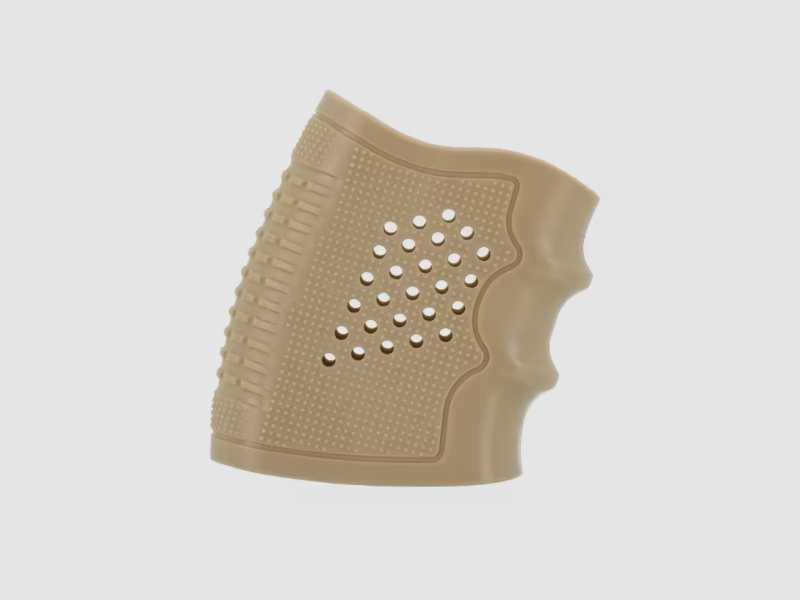 3 Stk. Tactical Grip Glove Griffüberzug Gummi für Glock und weitere Pistolen, schwarz, grün & desert, Bild 4 von 5