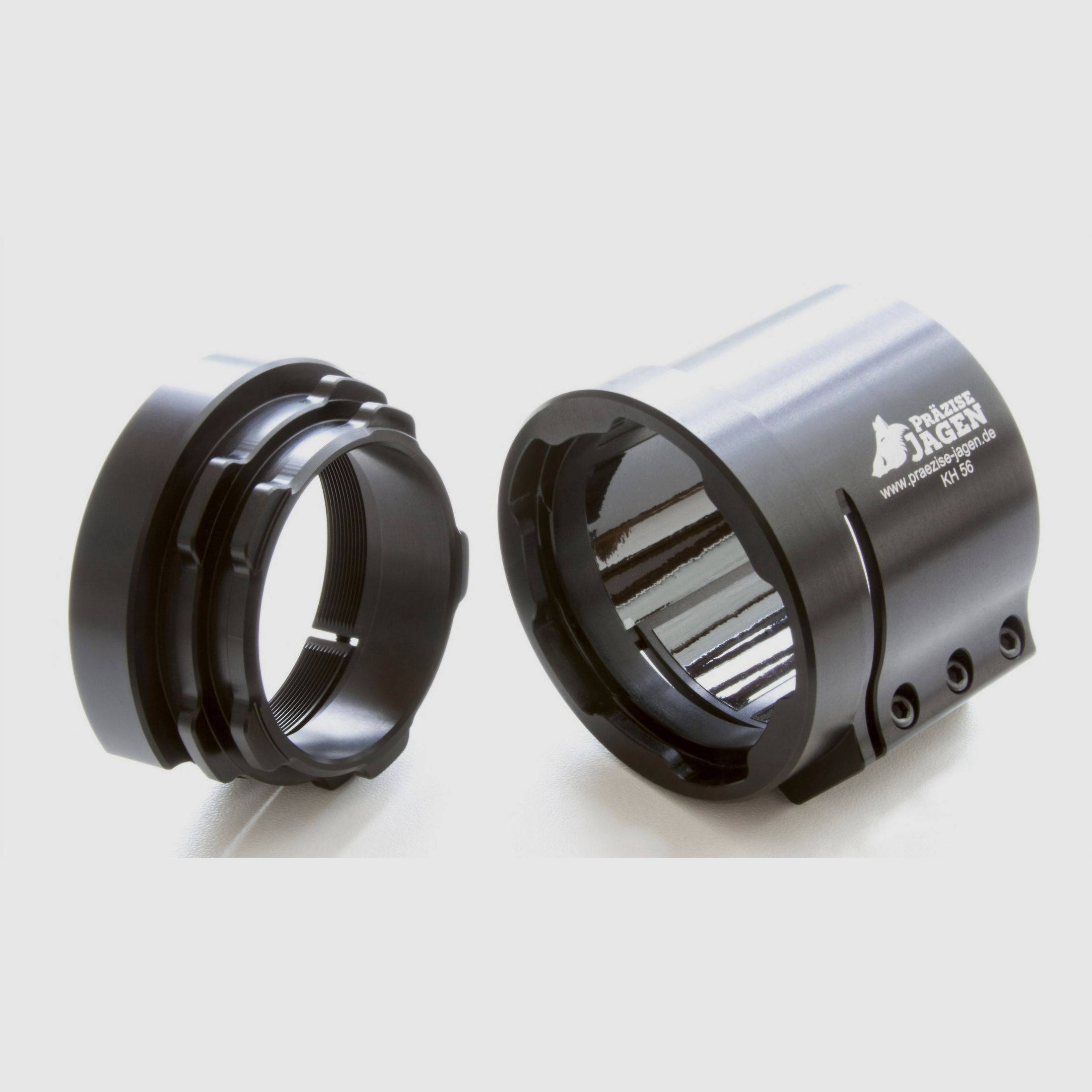 Präzise Jagen  Adapter  57mm und Verbinder M52x0,75