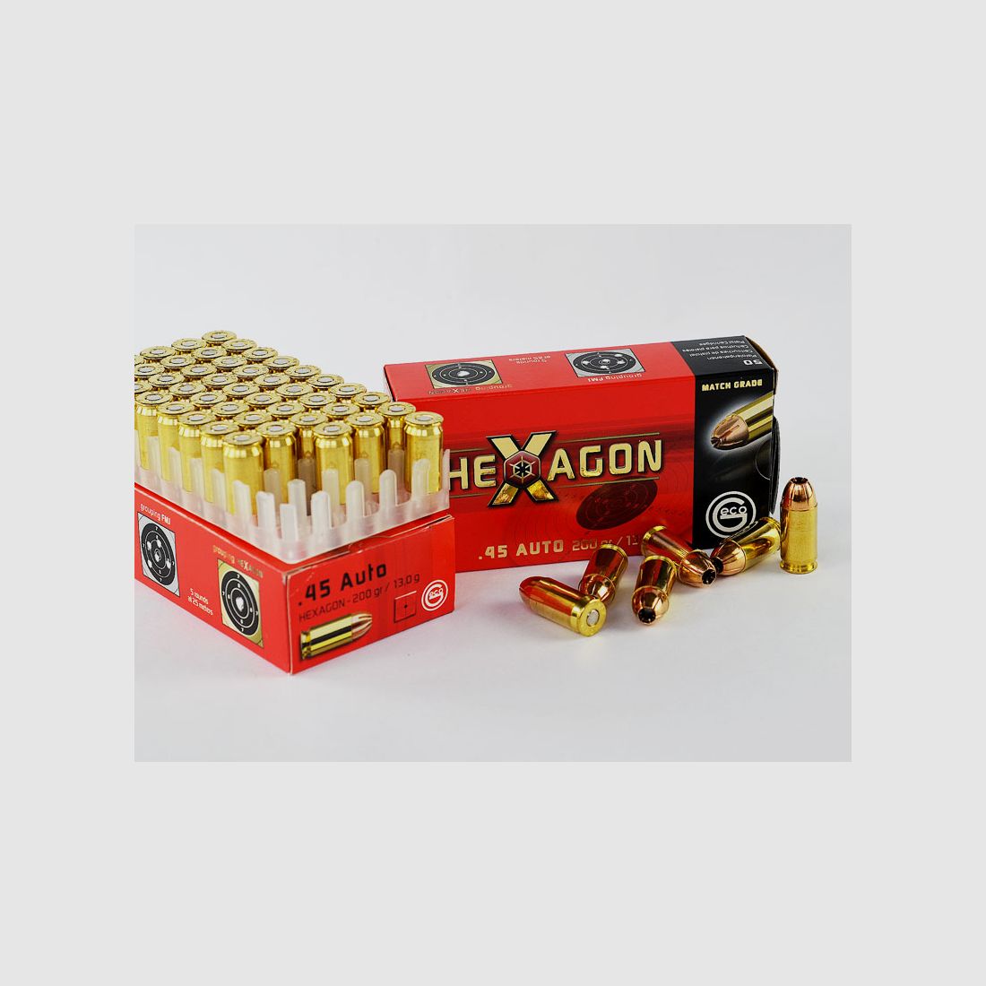 GECO .45 Auto (.45 ACP) Hexagon, 200 grs 1 opakowanie (50 strzałów po 0,678 €*)