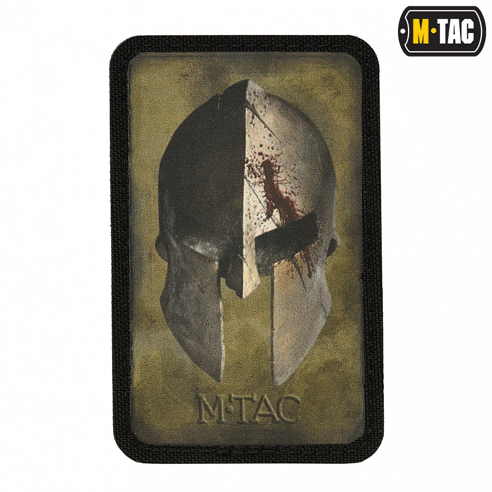 M-Tac Spartan Helmet patch, green Cordura, hook-and-loop