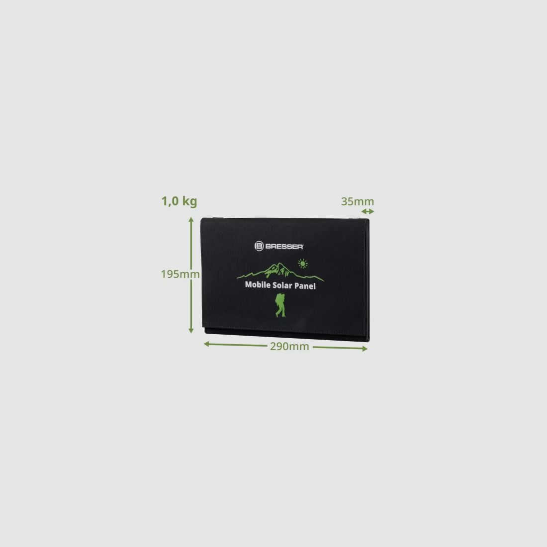 Mobiele zonne-oplader BRESSER van 21 watt met USB- en DC-uitgang, afbeelding 10 van 13