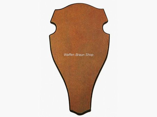 Geweihbrett für Rot- u. Damhirsch, 45x24 cm, abgerundete Form, ohne Ausfräsung, hell