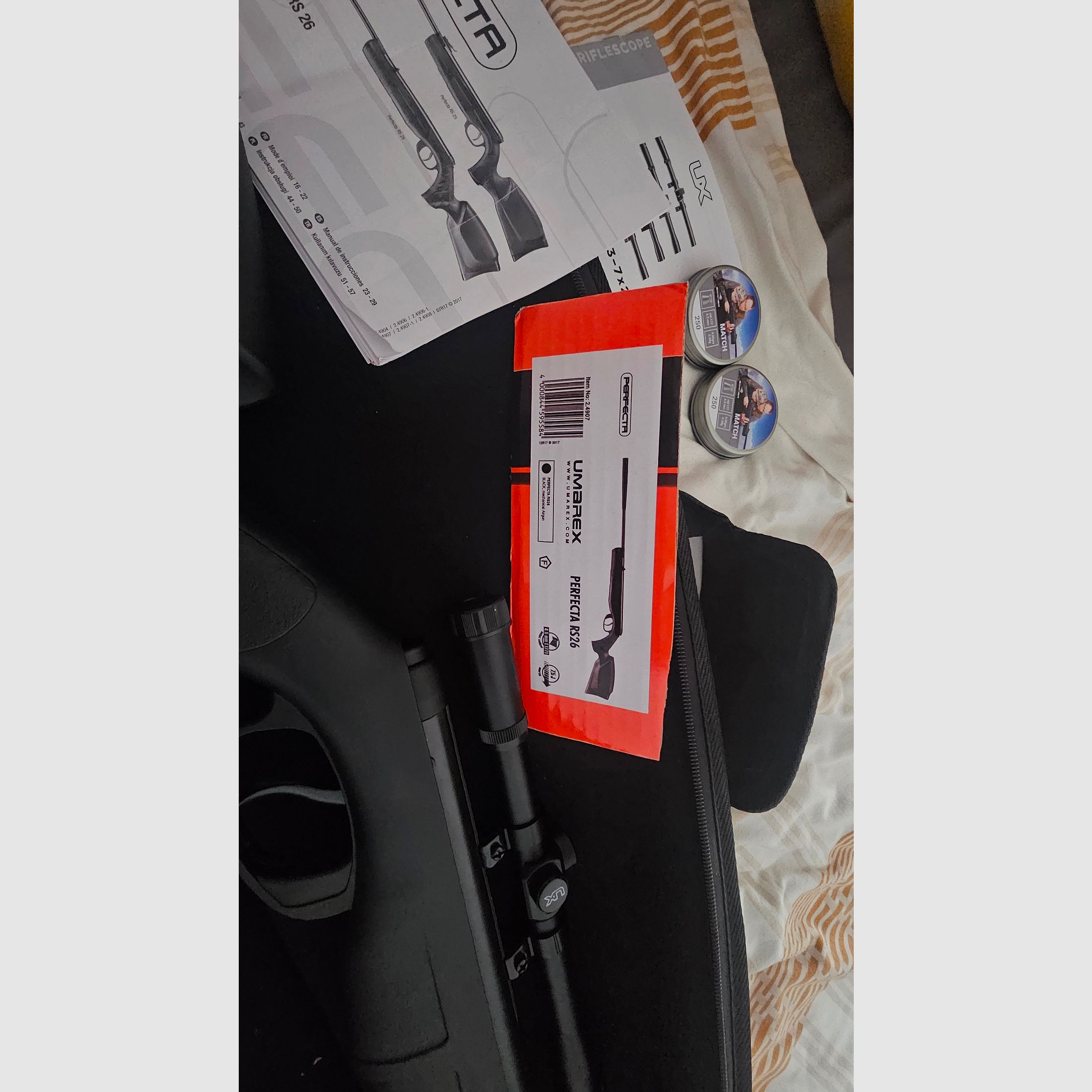 Air rifle with accessories