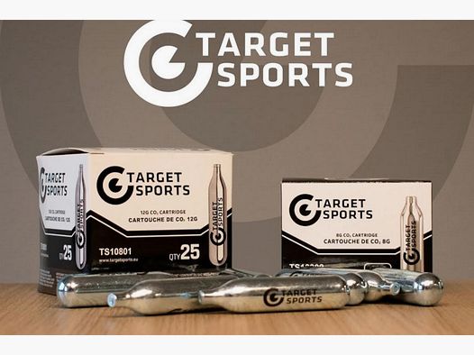 Target Sports 12 Gram CO₂ Capsules – 25 Stuks