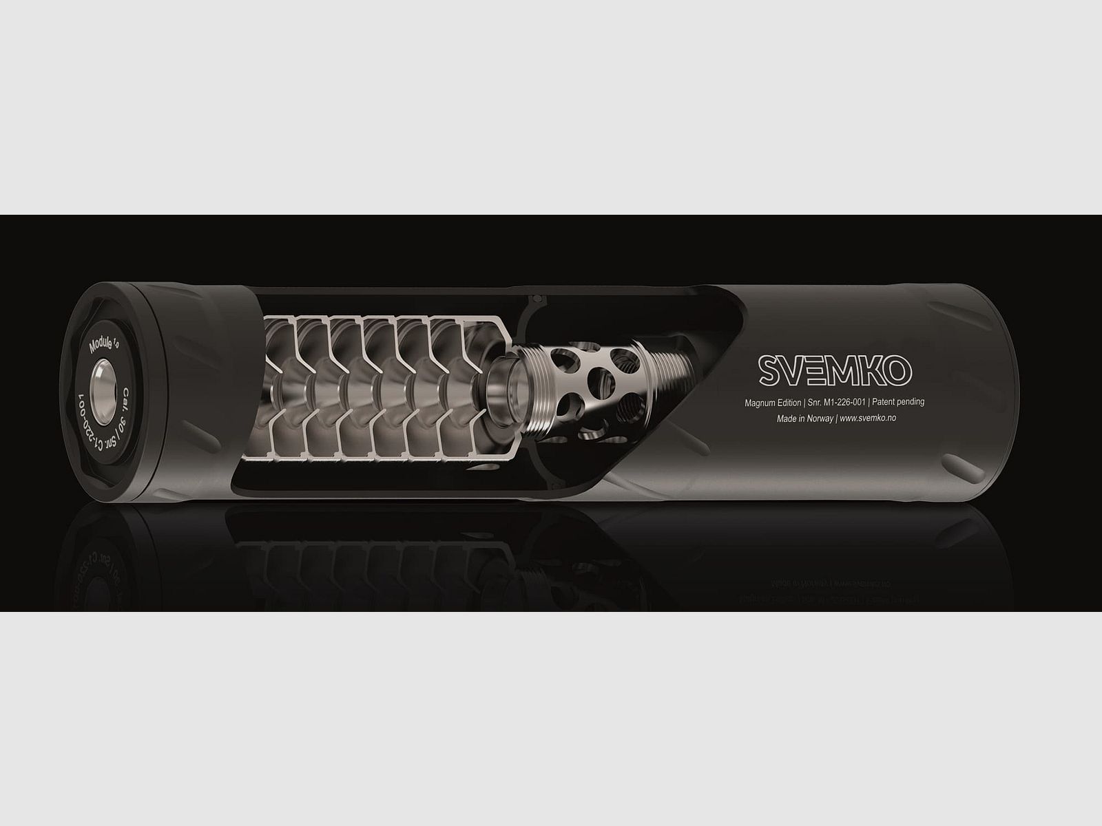 Svemko geluiddemper voor vuurwapens waarvoor een wapenvergunning vereist is, Magnum (.30/7,62mm) M15x1 - Over-Barrel, afbeelding 2 van 2