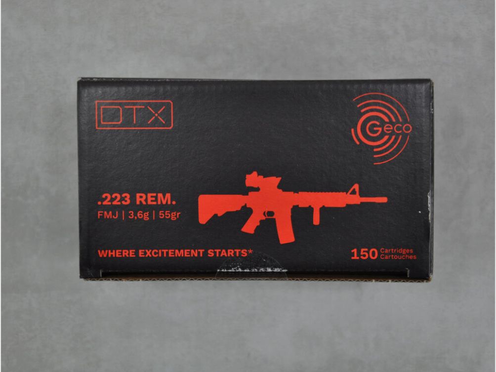 Geco DTX FMJ .223 Rem. 55gr *1200 Schuss*
