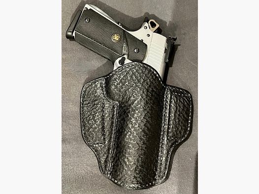 Wilson Combat 1911 Pancake‑Holster — echt haaienleer — verzamelklasse