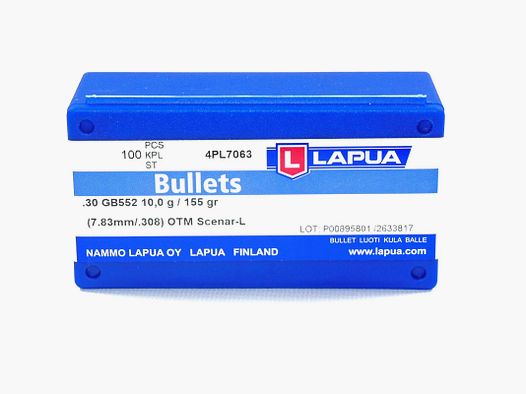 LAPUA GESCHOSSE Kal.30 155 GR SCENAR L