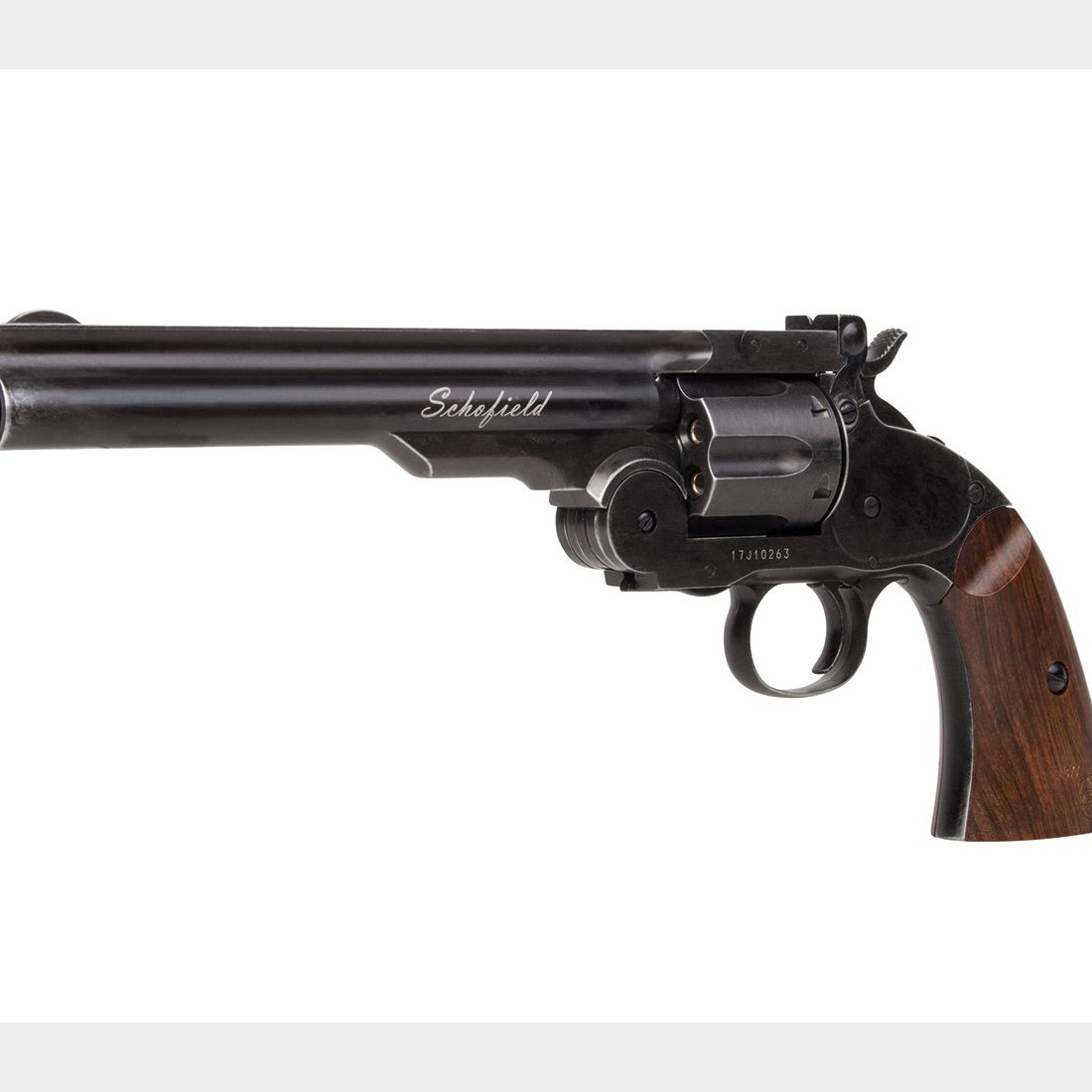 CO2 Revolver ASG Schofield 6 Zoll Aging Black schwarz Kaliber 4,5 mm Diabolo (P18)