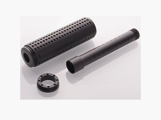 Silenciador de paintball para cañones con rosca frontal (rosca de 22 mm)