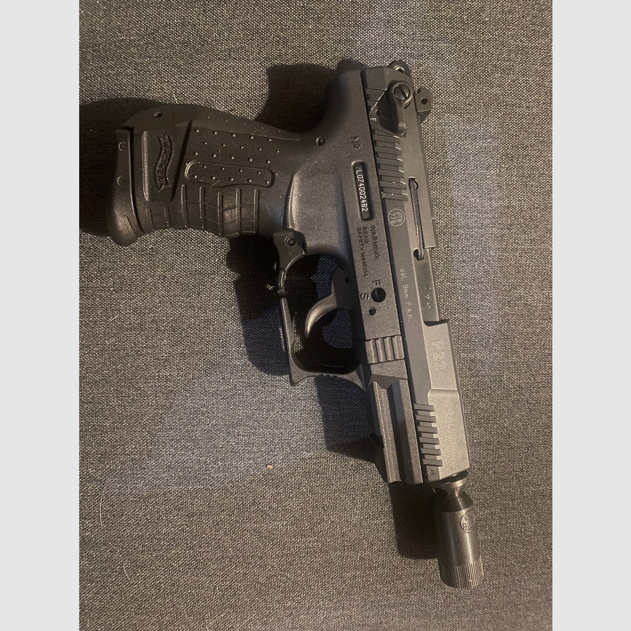 Walther P22 PAK 9mm pistola a salve