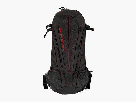GREY GHOST GEAR APPARITION BAG BLACK/BLACK DIAMOND WITH RED STITCHING