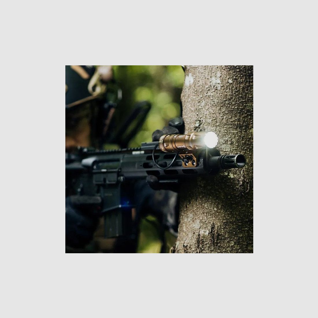 Olight Odin Mini Tactical Flashlight & M-Lok Mount & Tail Switch - Tan, image 5 of 6
