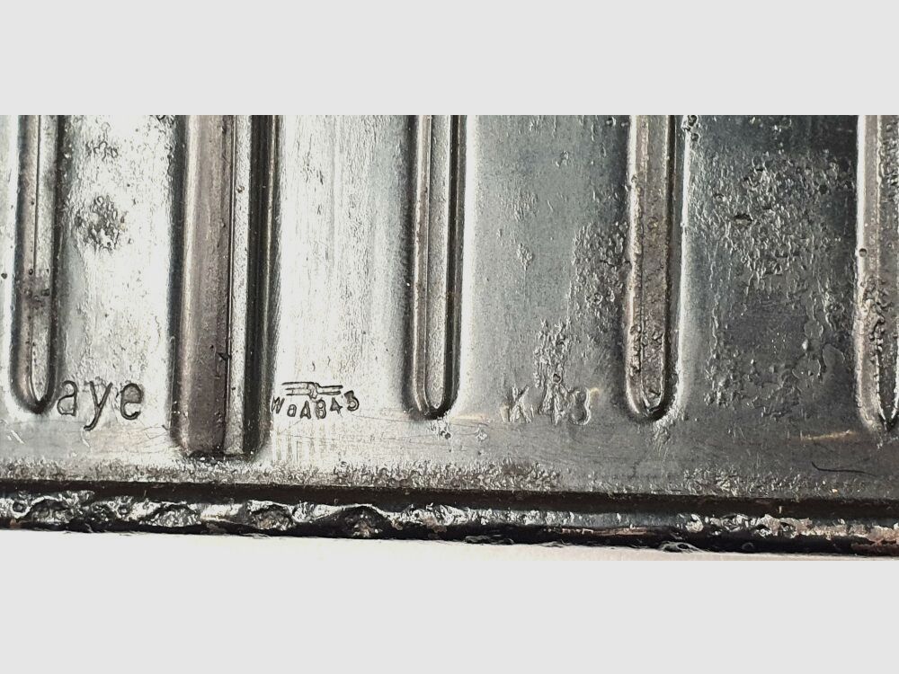 The Yale & Towne Mfg.& Co., Velbert/Rheinland, Heidestr.71 Seltenes Magazin für Gewehr 43 / Karabiner 43, G43 / K43 "awj"