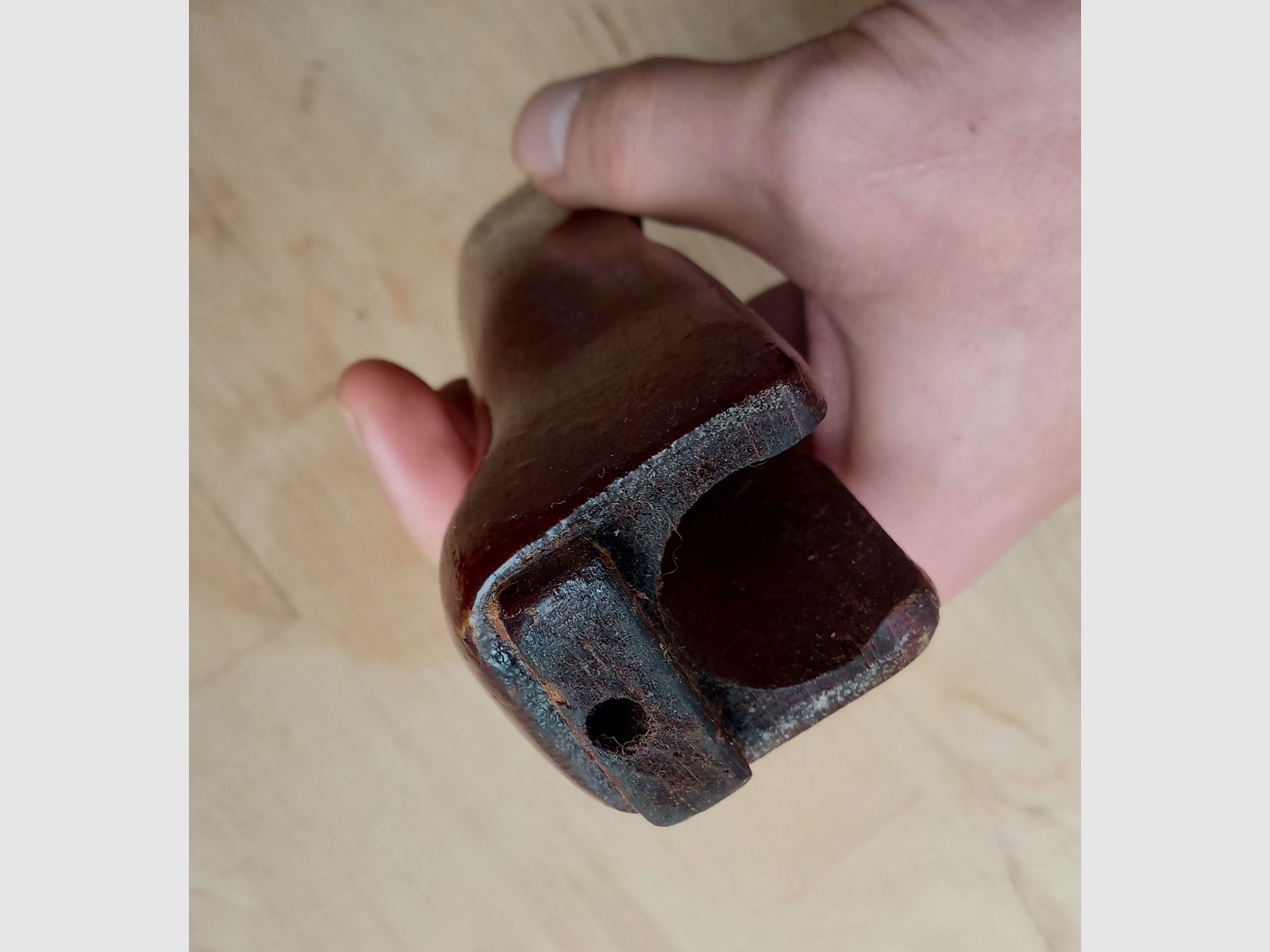 #3 unterer AK Palmswell Handschutz Holz vermutlich Rumänien