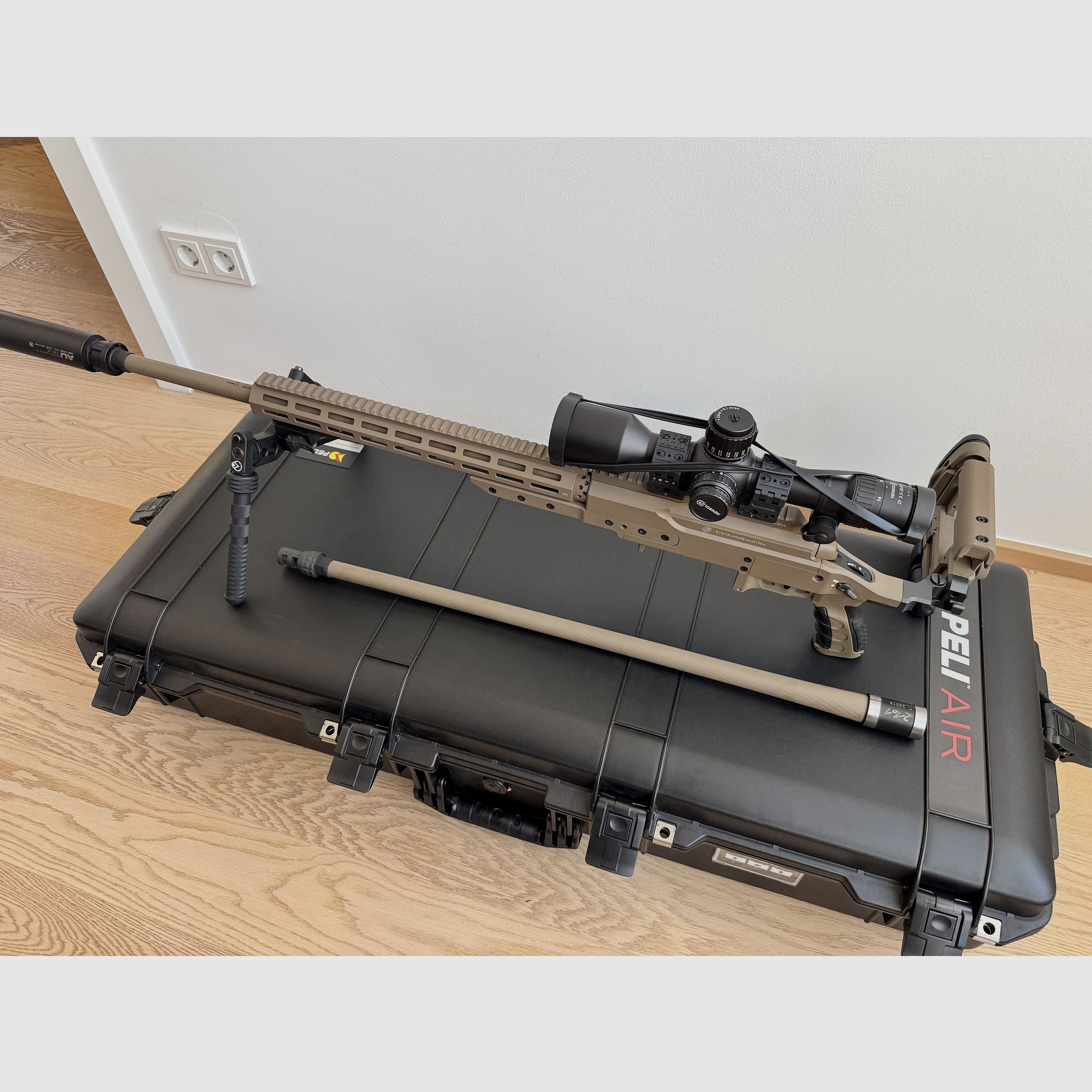 Ekskluzywne kompletny zestaw – Steyr SSG M1 w .338 Lapua Mag. z wymienną lufą 6.5 Creedmoor i akcesoriami premium