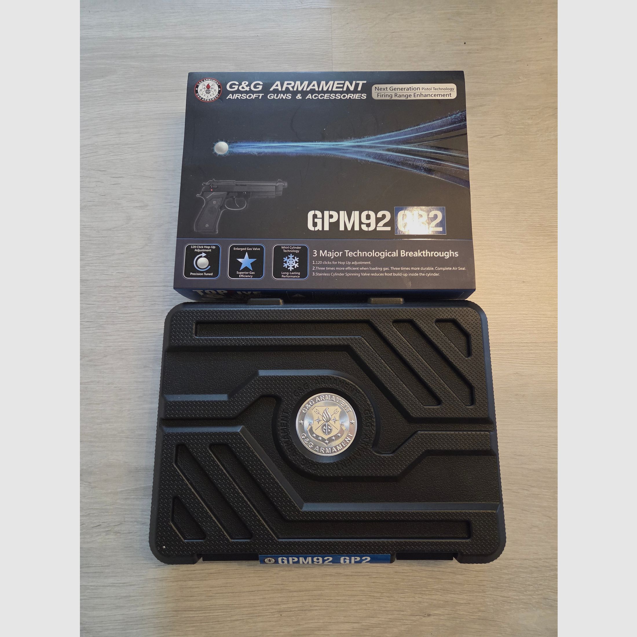 G&G GPM92 GP2 (Beretta 92) Airsoft Pistole Gas-Blowback 6mm BB Vollmetall / sehr guter und gepflegter Zustand