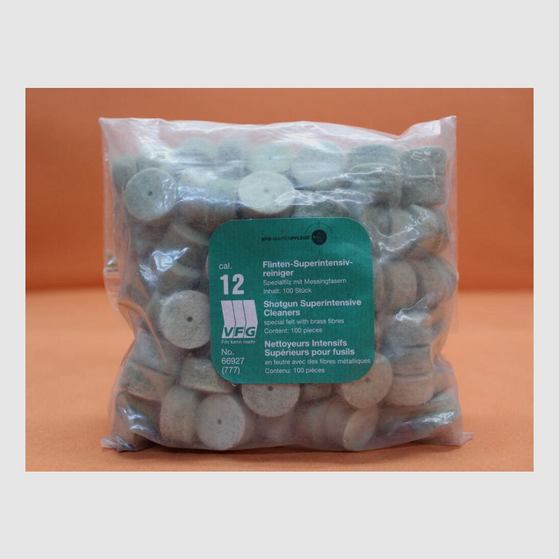 VFG. VFG Super Intensive Cleaner 12 GA (66927) 100 pcs. Special felt with brass fibers