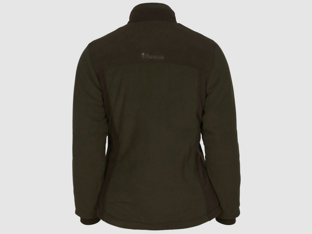 Pinewood Damen Wattierte Fleecejacke Harriette Green/Suede Brown