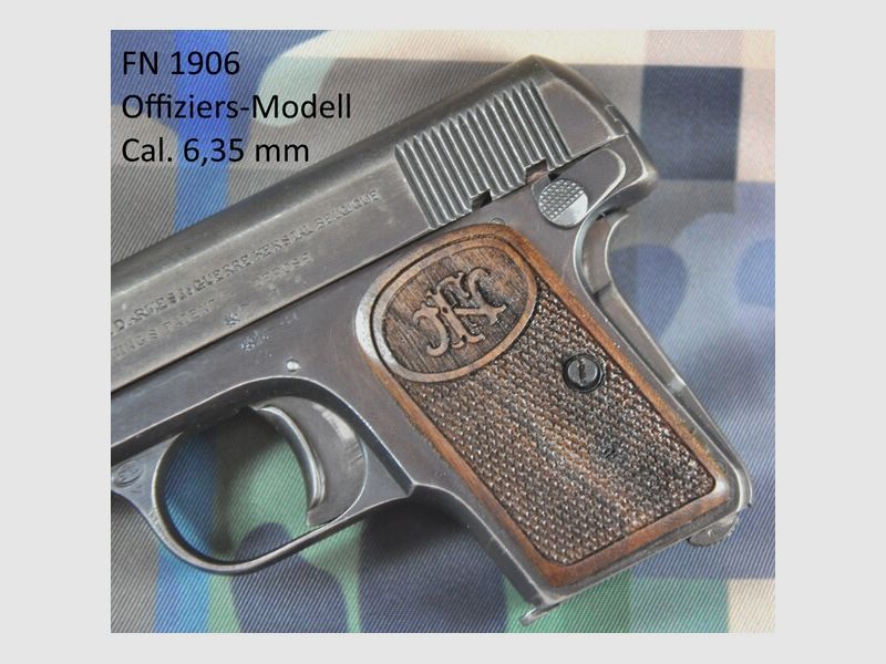 Nussbaum-Griffschalen für Pistole FN 1906 Offiziersmodell im Cal. 6,35 mm